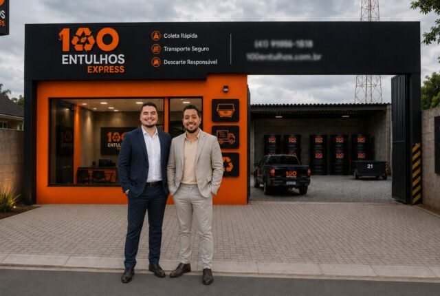 Danilo Santana e Marcos Henrique - CEO e Diretor de Operações 100 Entulhos Express.
